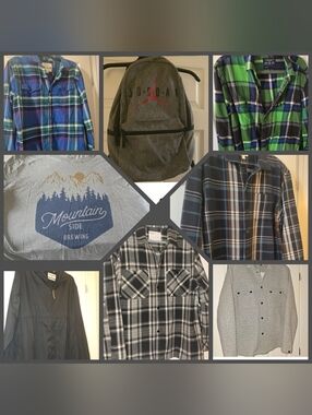 Mens Discount Bundle Of 8 Items (Sizes M-L-XL) Tshirt, Flannels, Shackets